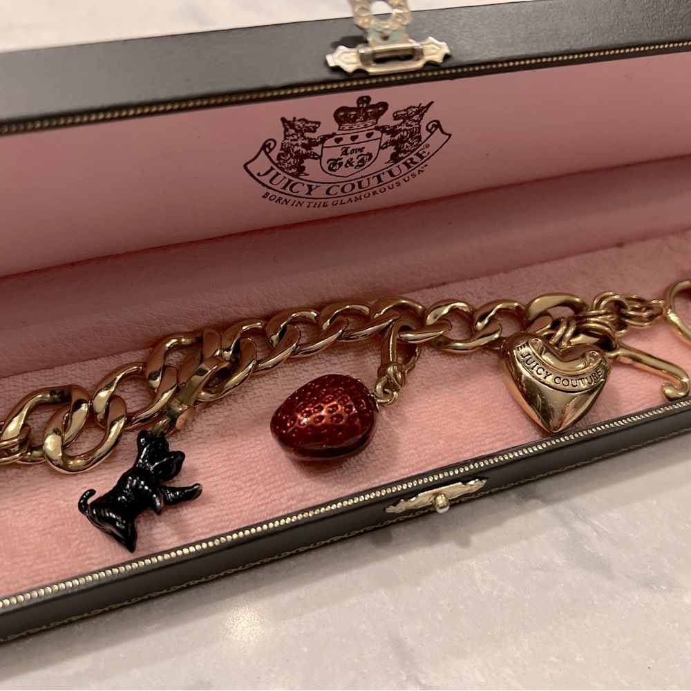 EUC Juicy Couture Charm Bracelet with Additional Charms